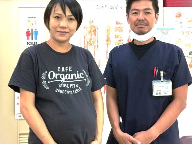 妊娠中のクビ肩コリや痛み・腰痛・恥骨などの骨盤の痛みにおなが浦添整体院の「マタニティ整体」